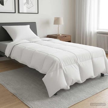 vidaXL Deken Set 2 st 137 x 200 cm Winter Bamboe Wit, Verzenden, Nieuw
