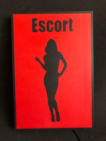 Red Ligh District - Enseigne lumineuse - ESCORT, Red Light