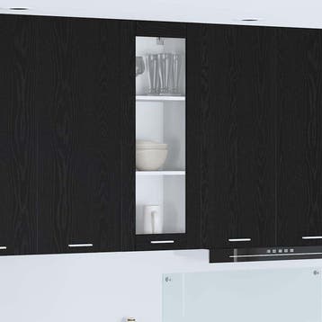vidaXL Hangkast Zwart Eiken 40 x 31 x 100 cm Bewerkt hout, Verzenden, Nieuw