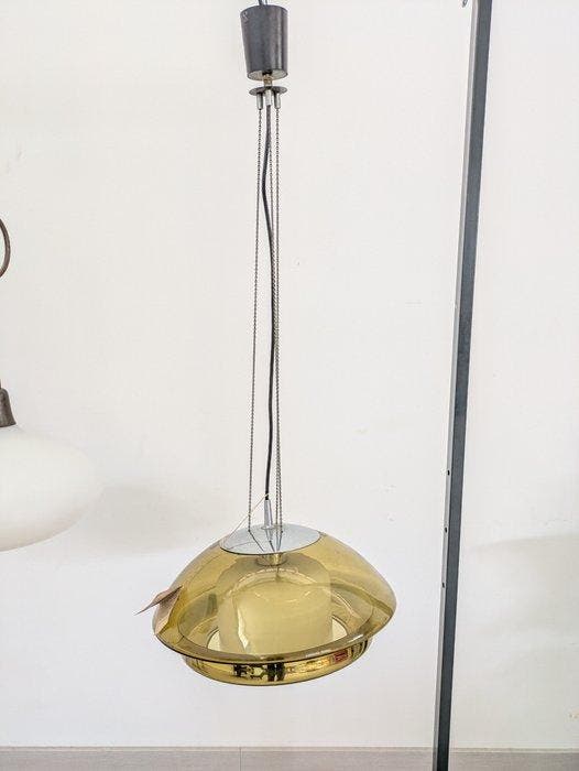 Peill & Putzler - Kroonluchter - Glas, Metaal, Antiek en Kunst, Antiek | Verlichting