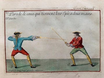 Pierre Jacques François Girard - Fencing. Hand-colored,