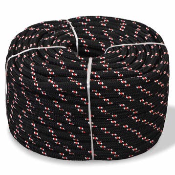 vidaXL Boot touw 6 mm 500 m polypropyleen zwart, Verzenden, Nieuw