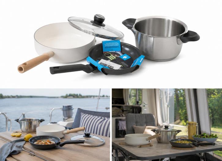 Pannenset Camping & Boot 3-delig, Electroménager, Mélangeurs de cuisine, Envoi