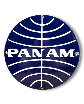 Emaille plaat - Pan Am - Emaille