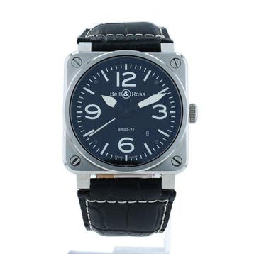 Bell & Ross - Aviation BR03-92-S Date - Zonder minimumprijs, Nieuw