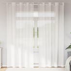 vidaXL Gordijnen voile met doorvoertules 2 st wit, Huis en Inrichting, Stoffering | Gordijnen en Lamellen, Verzenden, Nieuw