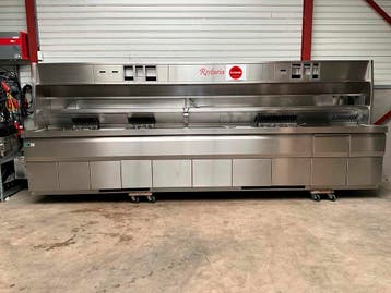 Kiremko hoogrendement bakwand friteuse op gas, Ophalen of Verzenden, Gebruikt, Fornuis, Frituur en Grillen
