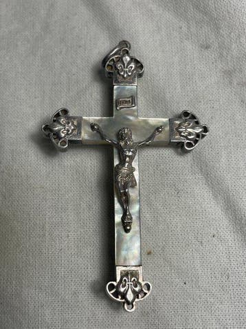 Kruis - 5-Verbazingwekkende Broche-Kruis uit de 19e eeuw