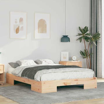vidaXL Bedframe Bruin 120 x 200 cm, Huis en Inrichting, Verzenden, Nieuw