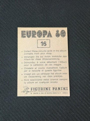 1980 Panini Europa 80 Franz Beckenbauer Sticker - Presque, Collections