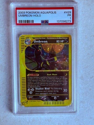 Pokémon - 1 Graded card - Umbreon #H29 Foil - PSA 1