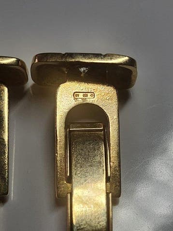 Boutons de manchette - 18 carats Or jaune Diamant