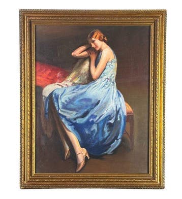 École italienne (XX) - Ritratto di donna- omaggio a Giovanni
