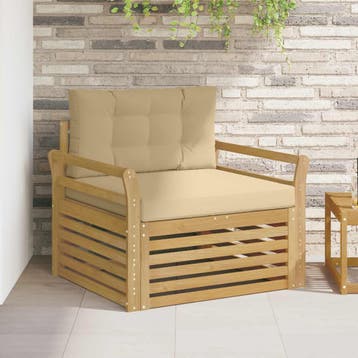 vidaXL Buitensofa Polyester Wit, Verzenden, Nieuw