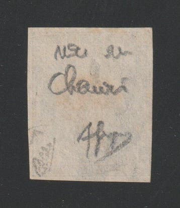 France 1849 - Cérès 1ere série, N° 3b noir sur chamois,