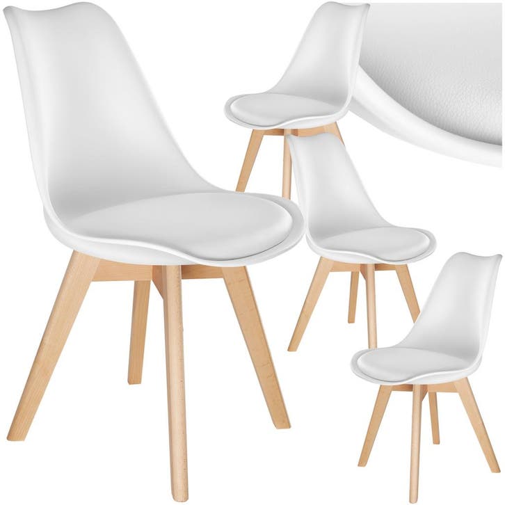 Eetkamerstoelen Frederikke - wit, Set van 4, Maison & Meubles, Chaises, Envoi
