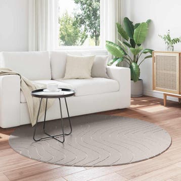 vidaXL Binnen- en buitenkleed PALMERAS Crème Ø 120 CM, Verzenden