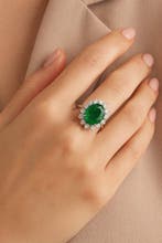 Bague Platine - 13.66ct. tw. Émeraude - Diamant - Bague, Bijoux, Sacs & Beauté