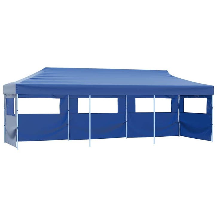 vidaXL Vouwtent pop-up met 5 zijwanden 3x9 m blauw, Tuin en Terras, Partytenten, Nieuw, Verzenden