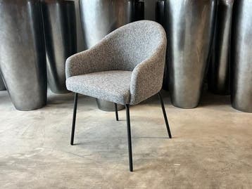 Veiling - Eetkamerstoel Bo (set van 8) Linnenstof - Donker G, Nieuw