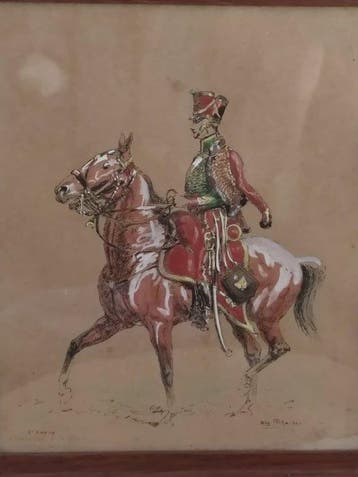 Eugène Péchaubès - Chasseur de la garde - Jeune Garde signée