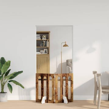 vidaXL Vouwbaar huisdierhek 2 st Eikenhout 100,5 x 38 x 70, Dieren en Toebehoren, Verzenden, Nieuw
