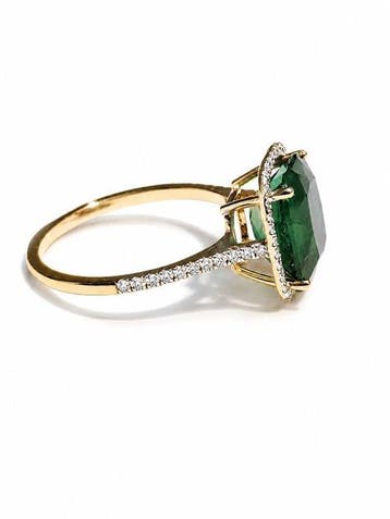 Zonder minimumprijs - Ring - 14 karaat Geel goud - 4.35ct.