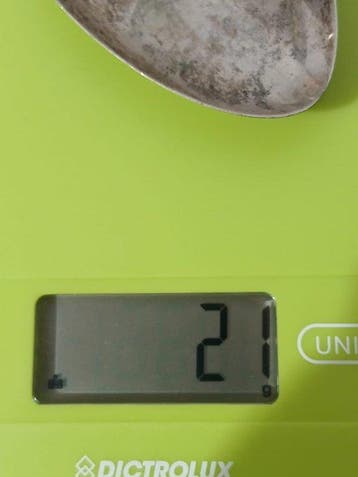 Cuillère - Argent 800 - Argent 800 cuillère avec confettis, Antiquités & Art