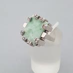 Argent, Art Deco, Jadeïet - Bague - + Markasieten.