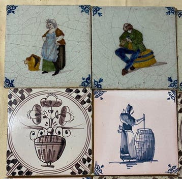 Tegel (16) - Polychrome ambachten, bloemvazen & jagers -