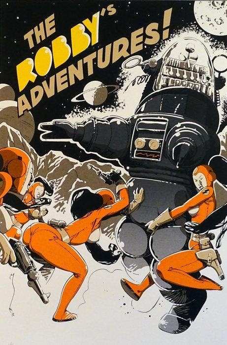 Michetz, Marc - 1 Silkscreen - The Robbys Adventures -, Boeken, Stripverhalen