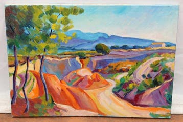 Juan Mendoza Marruedo (1929) - Paysage aux couleurs du Midi