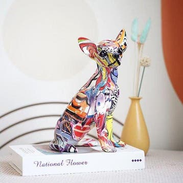 European-style colorful graffiti Chihuahua figurine - Beeld,