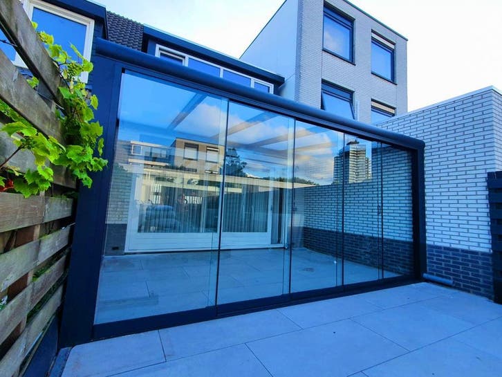 Veranda, overkapping, glazen schuifwand, carport BESTE Prijs, Tuin en Terras, Overkappingen, Nieuw, Veranda