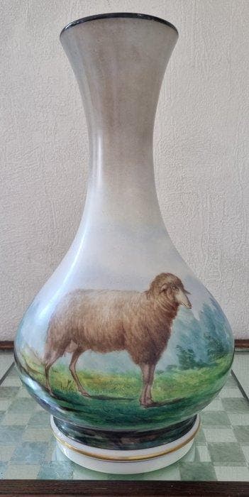 Vaas - Opaline glas - Grote romantische vaas