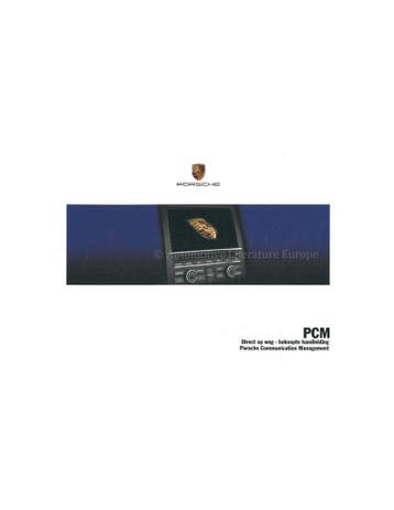 2012 PORSCHE PCM VERKORT INSTRUCTIEBOEKJE NEDERLANDS