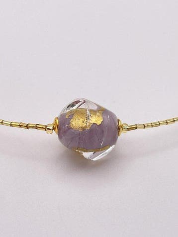 24 karaat - Murano-glas, Geel goud - Halsketting -