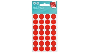 Soho Etiketten rood Ø16mm 84 stuks, Zakelijke goederen, Ophalen of Verzenden, Nieuw in verpakking