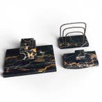 Ensemble de bureau (3) - Art deco - marbre Nero Portoro