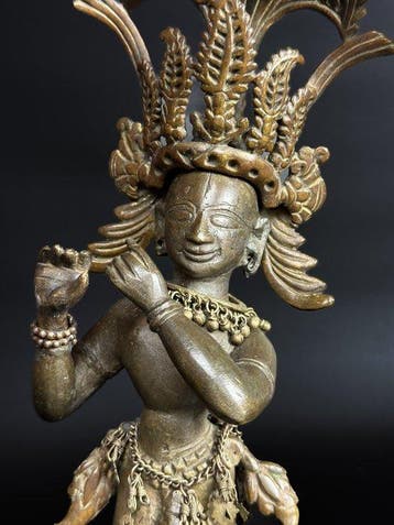 Krishna Venugopala - Orissa - 36 cm - Brons - India - 19e