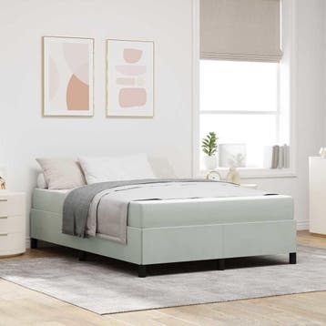 vidaXL Bedframe Lichtgrijs 140 x 190 cm Stof, Verzenden, Nieuw