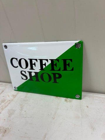 Coffeeshop – Emaille Bord – Nederlandse Cannabis Cultuur -