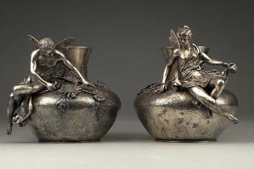 Vase - Plaqué(e) argent, Antiquités & Art