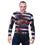 Halloween Vampier Shirt Zwart Wit M, Verzenden