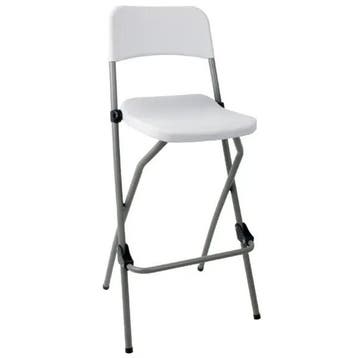 Opklapbare Barstoelen | Kunststof/Staal | White | Grijs, Verzenden