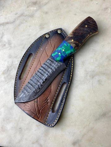 Keukenmes - Utility knife - SDF-218-handgesmeed damastmes
