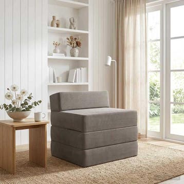 vidaXL Vouwbare Sofa Bed Lichtgrijs 200 x 70 x 15 cm, Verzenden