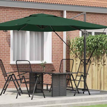 vidaXL Roma Parasol Groen 286 x 284 x 265 cm Aluminium en, Verzenden