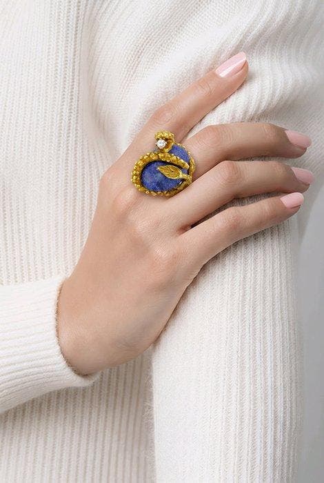 Bague - 18 carats Or jaune, Exclusif: Bague-serpent en or, Bijoux, Sacs & Beauté, Bagues