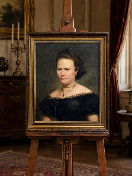 Emilio Sala y Francés (1850-1910) - Retrato de dama, Antiquités & Art, Art | Peinture | Classique